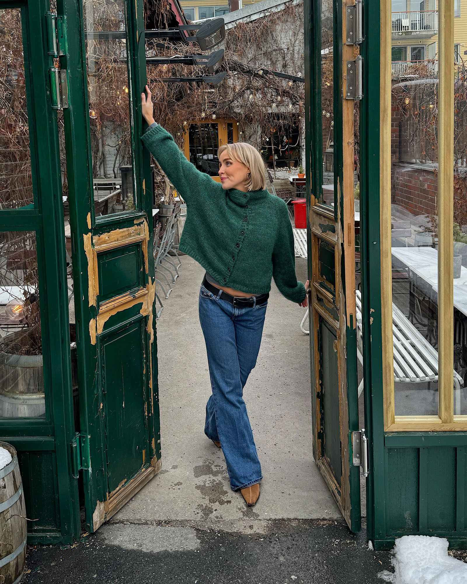 755 OK 06 05 OK Nøkken Chunky Cardigan Grønn 01