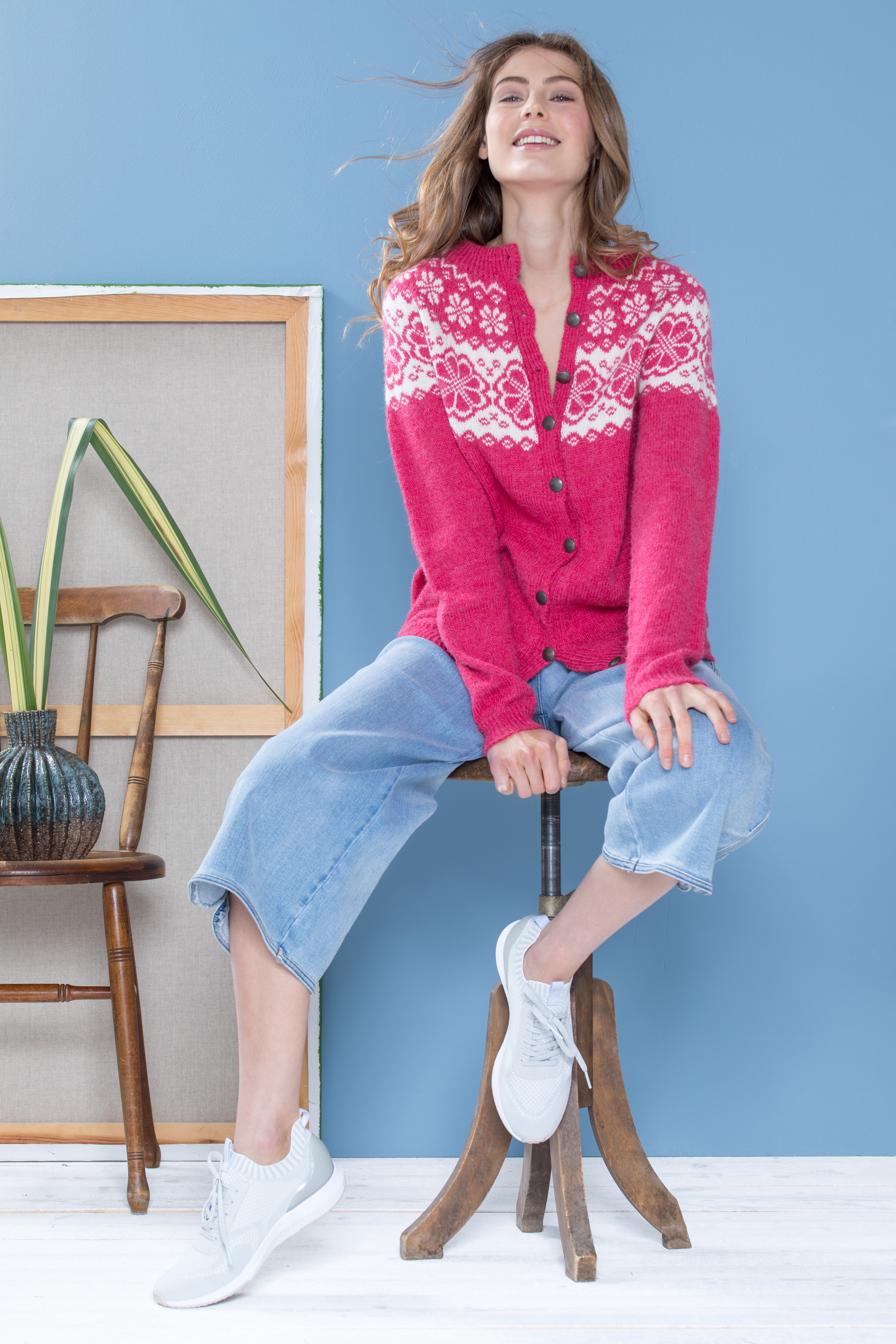 255 382 04 DG Kofte Jakke Q Symre Bringebær Natur