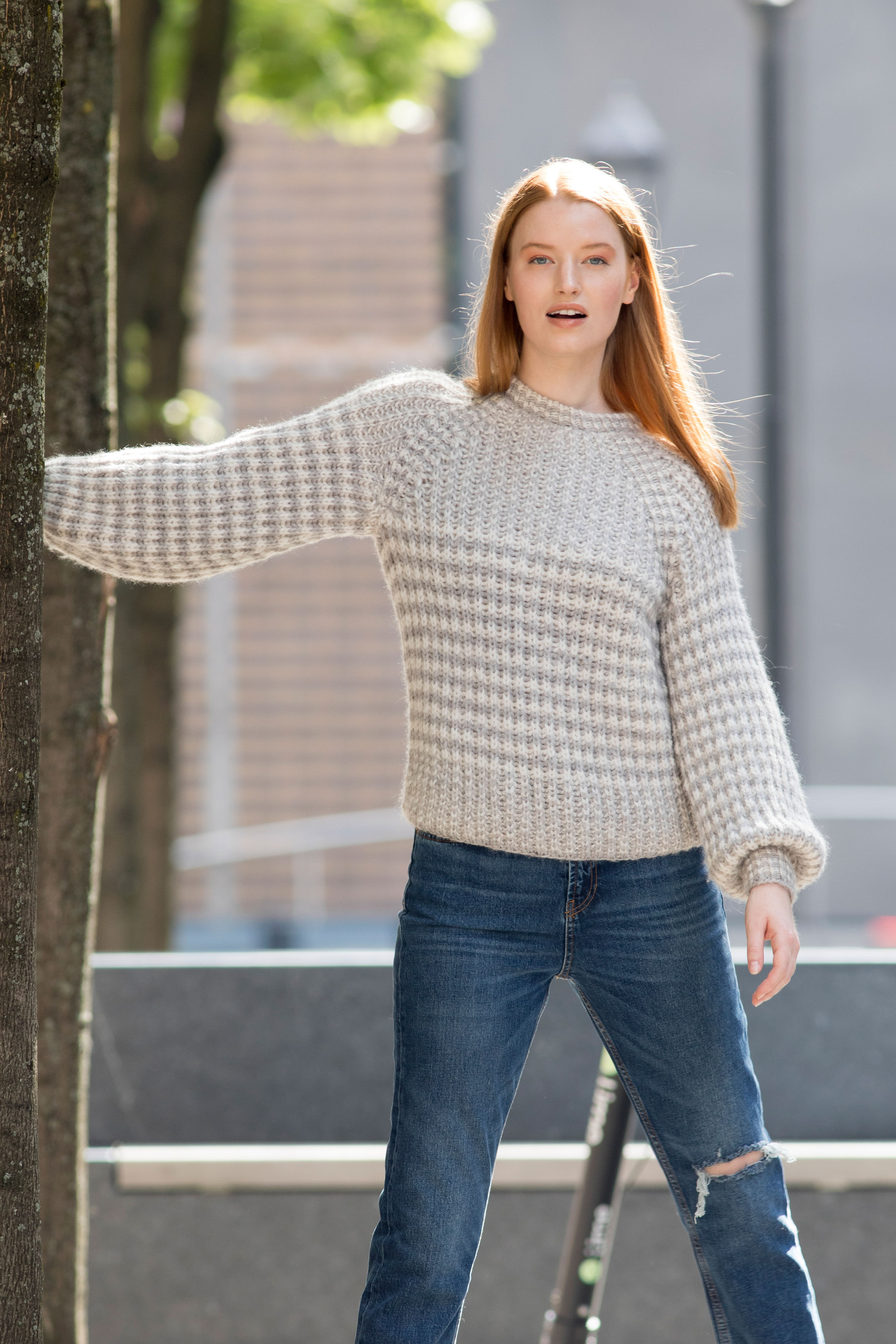 255 419 04 DG Selma Genser Natur Striper