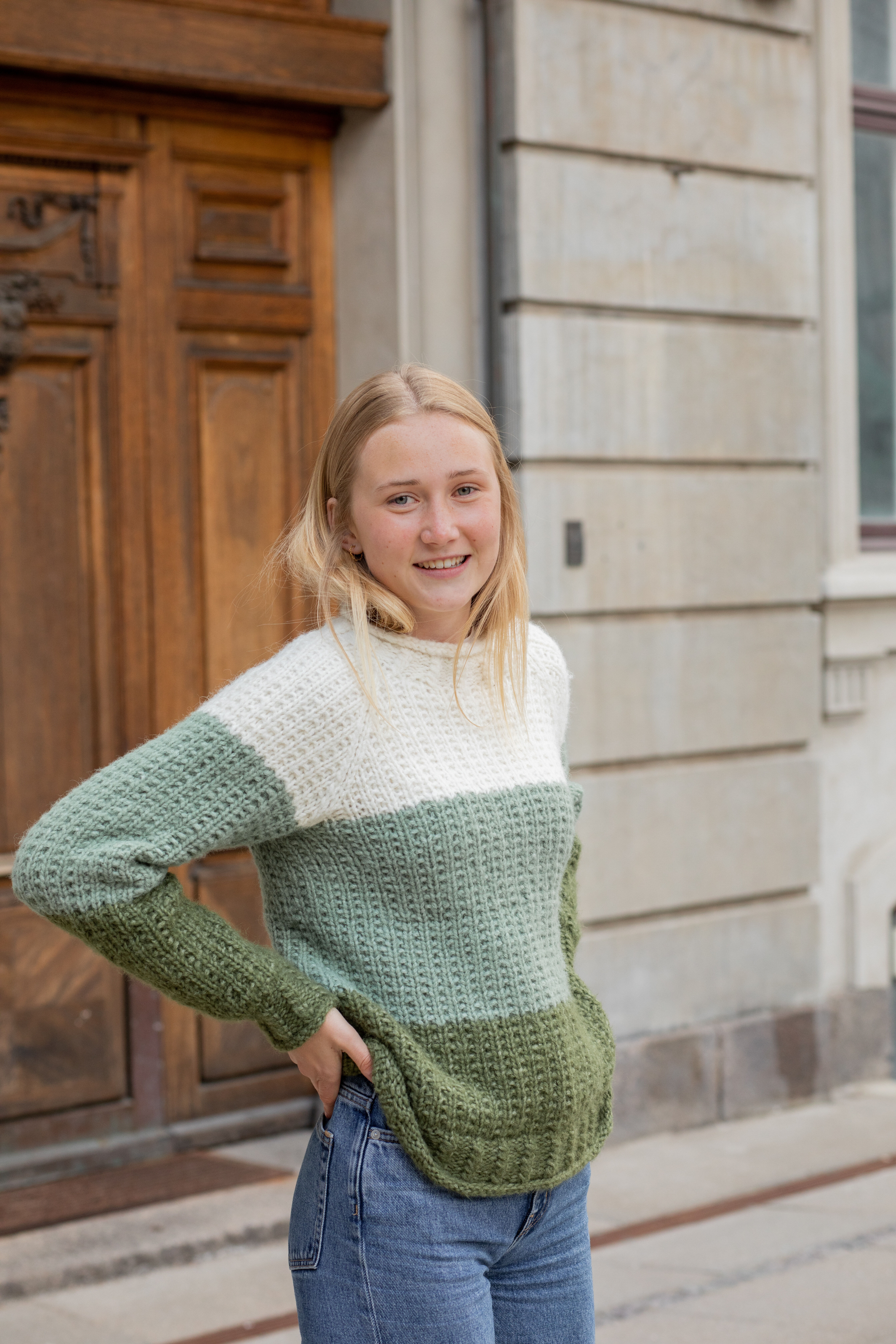 355 102 08 DSA Lyra Genser Grønn Natur 03