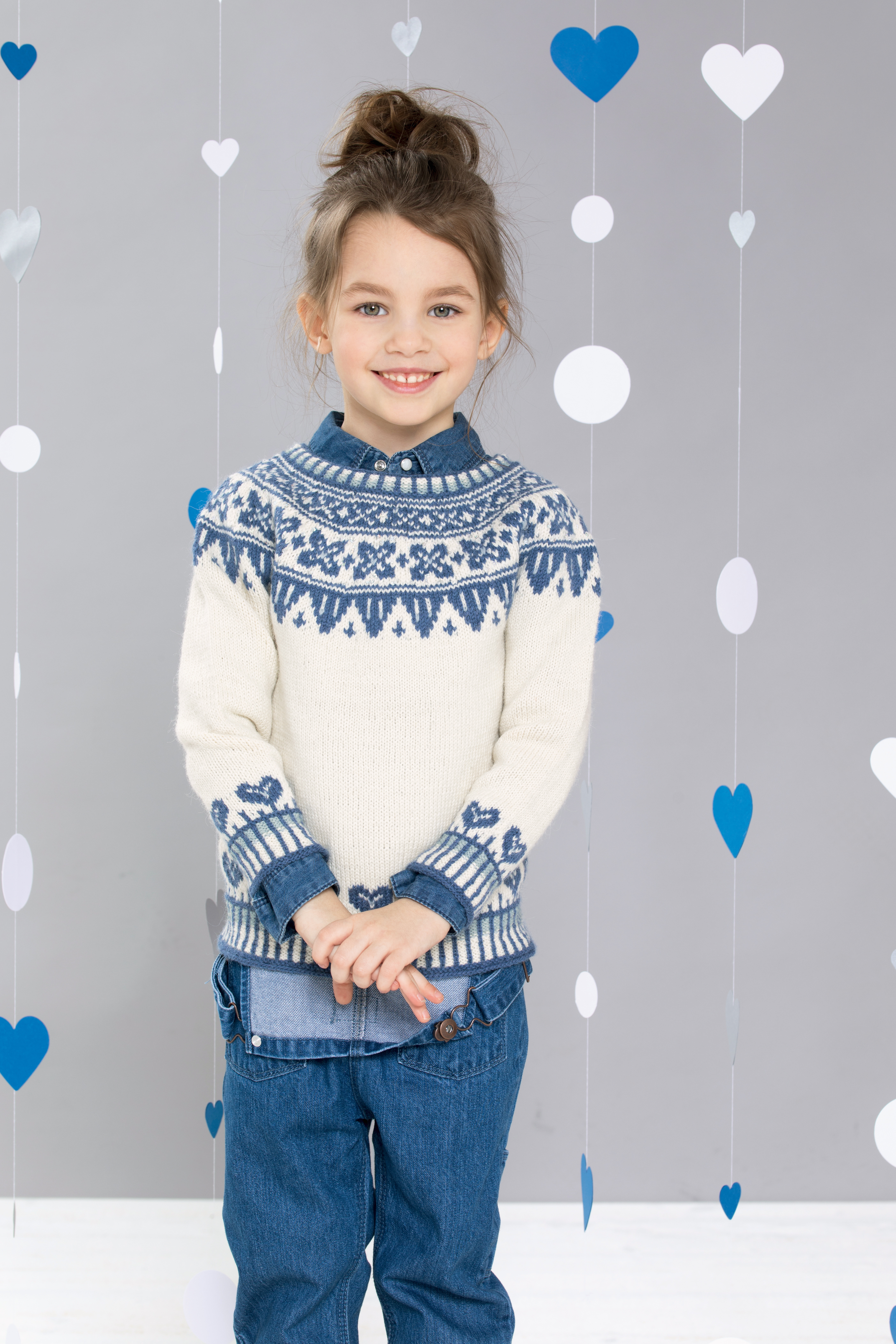 355 57 05 DSA Vinterhjerter Genser Natur 02